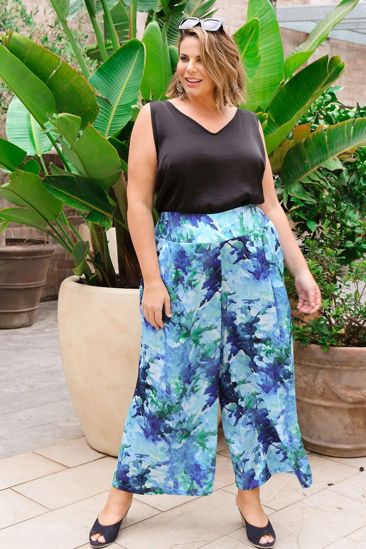 Hot Carolina Laila Wide Pants Navy
