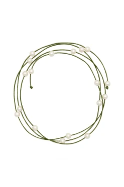 Discount Carolina Leia Pearl Necklace Olive