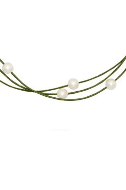 Discount Carolina Leia Pearl Necklace Olive