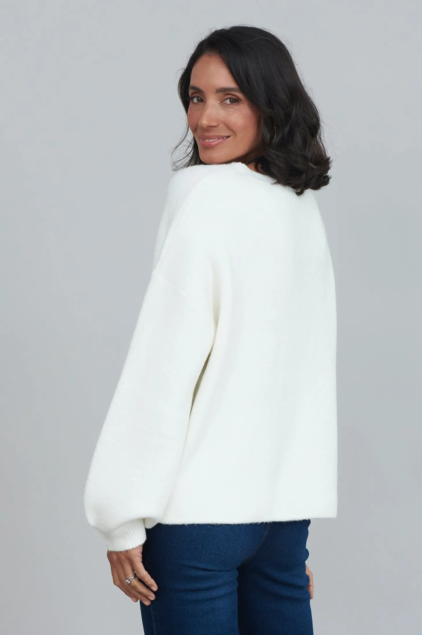 Cheap Carolina Lenya Diamante Jumper White