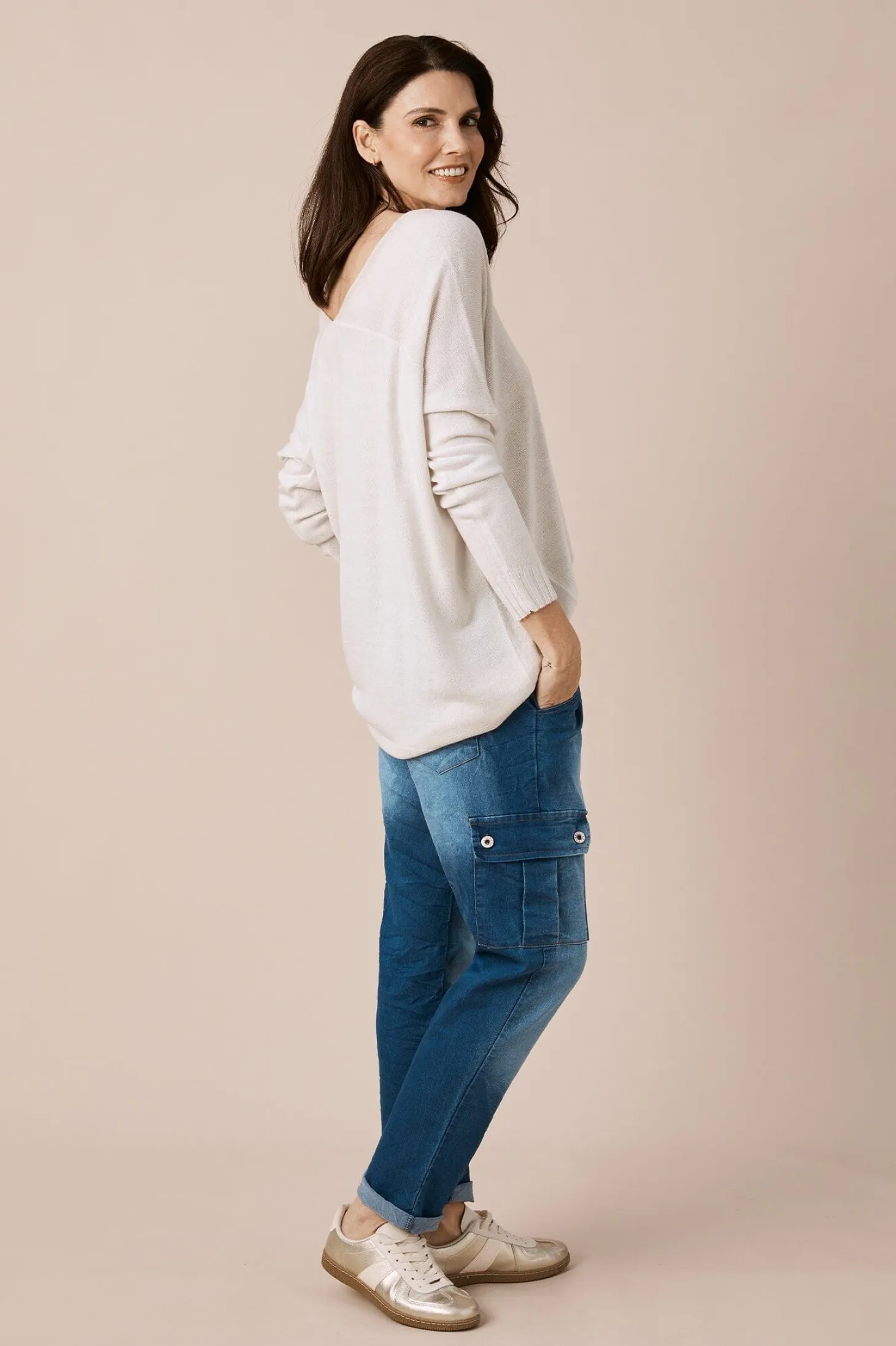 Cheap Carolina Leslie Blue Denim Jogger