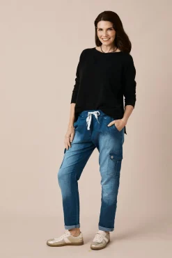 Cheap Carolina Leslie Blue Denim Jogger