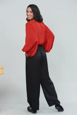 Best Sale Carolina Letitia Wide Leg Pants Black