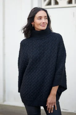 Cheap Carolina Lilianna Poncho Black