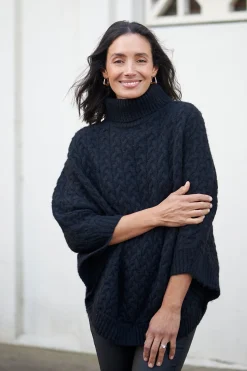 Cheap Carolina Lilianna Poncho Black