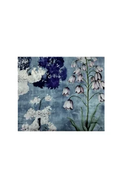 Hot Carolina Lissy Floral Modal Scarf Slate Blue