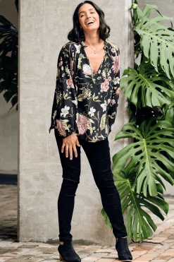 Cheap Carolina Lorenza Floral Long Sleeve Top
