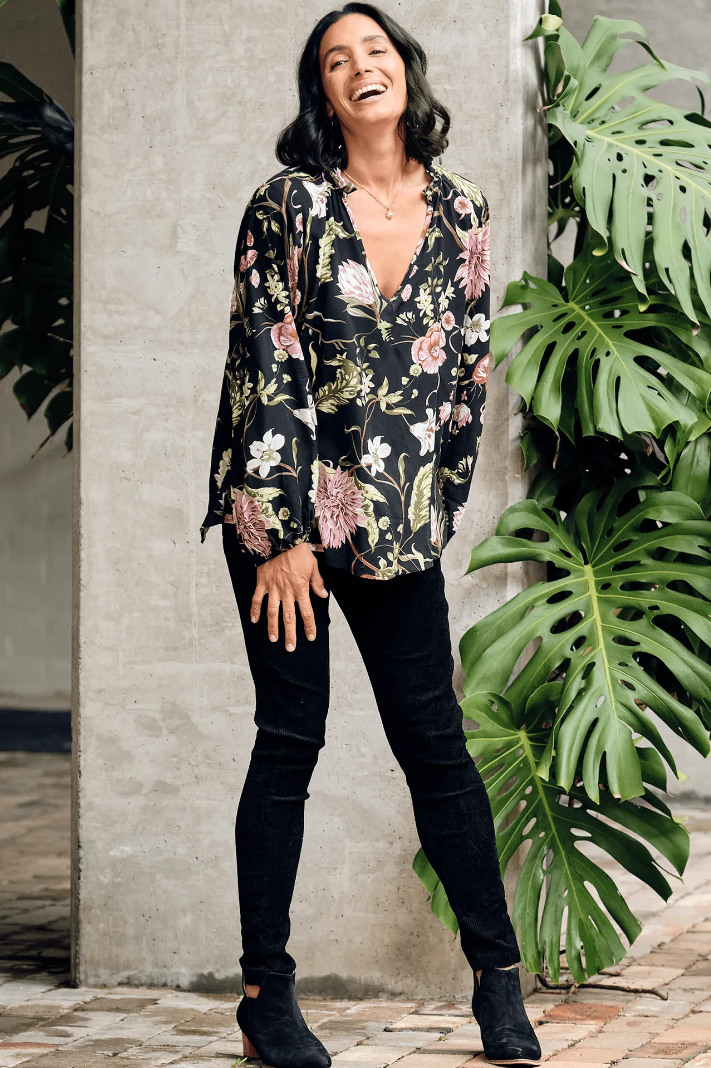 Cheap Carolina Lorenza Floral Long Sleeve Top