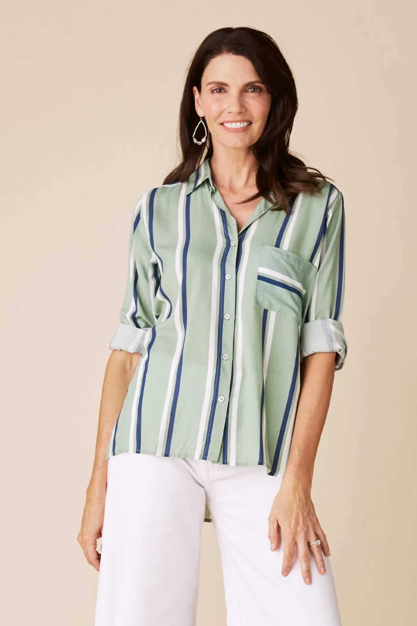 Hot Carolina Lumi Long Sleeve Collared Shirt