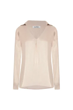 Sale Carolina Lynette Collared Long Sleeve Shirt Light Gold