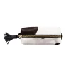 New Carolina Make up Bag Black and White Cowhide