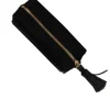 Best Sale Carolina Make up Bag Black Cowhide