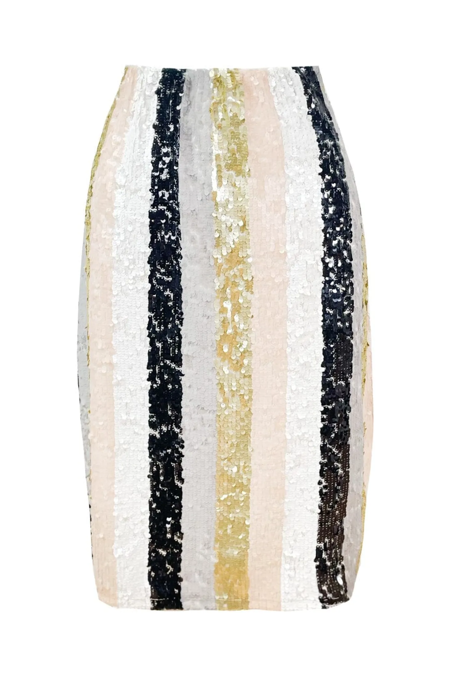 Best Sale Carolina Mia Stripe Skirt Multi Gold