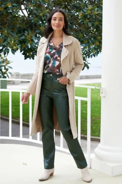 Flash Sale Carolina Milana Print V-Neck Long Sleeve Top