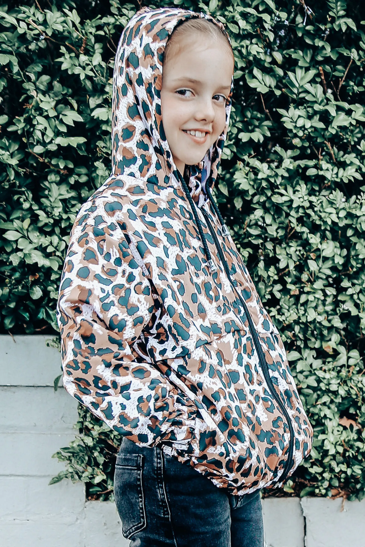 Shop Carolina MiniMe Kids Leopard Hoodie Jacket