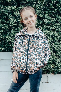 Shop Carolina MiniMe Kids Leopard Hoodie Jacket
