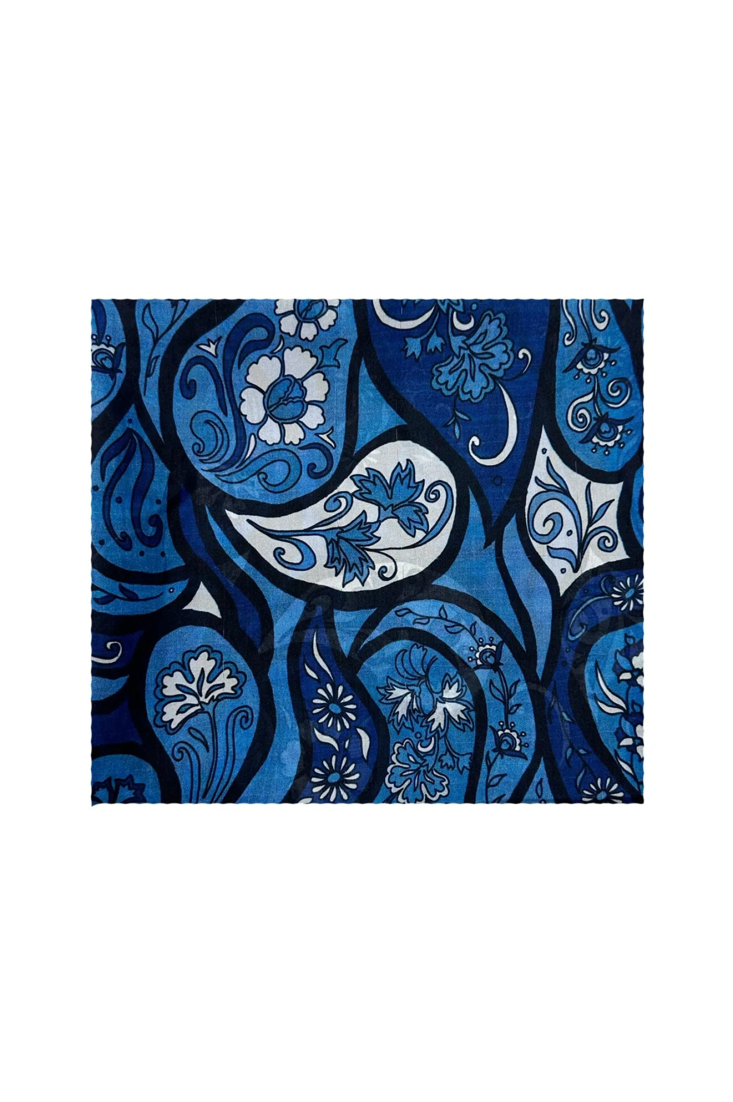 Outlet Carolina Mira Silk Scarf Cobalt