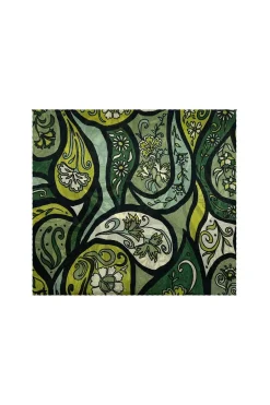 New Carolina Mira Silk Scarf Olive