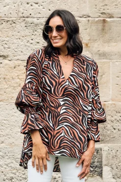 Flash Sale Carolina Miya Safari Top Terracotta
