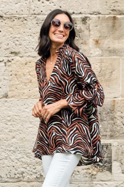 Flash Sale Carolina Miya Safari Top Terracotta