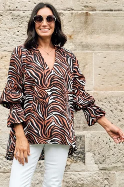 Flash Sale Carolina Miya Safari Top Terracotta
