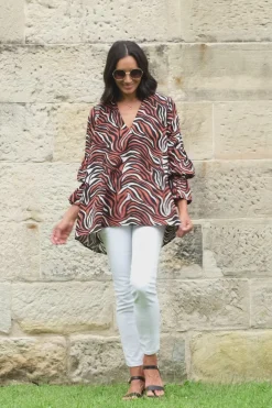 Flash Sale Carolina Miya Safari Top Terracotta