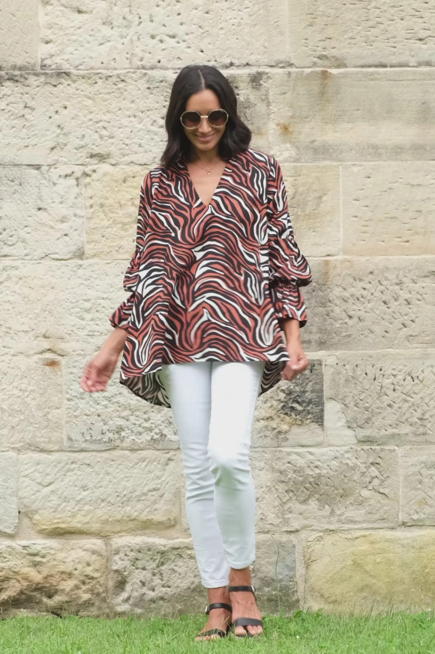 Flash Sale Carolina Miya Safari Top Terracotta