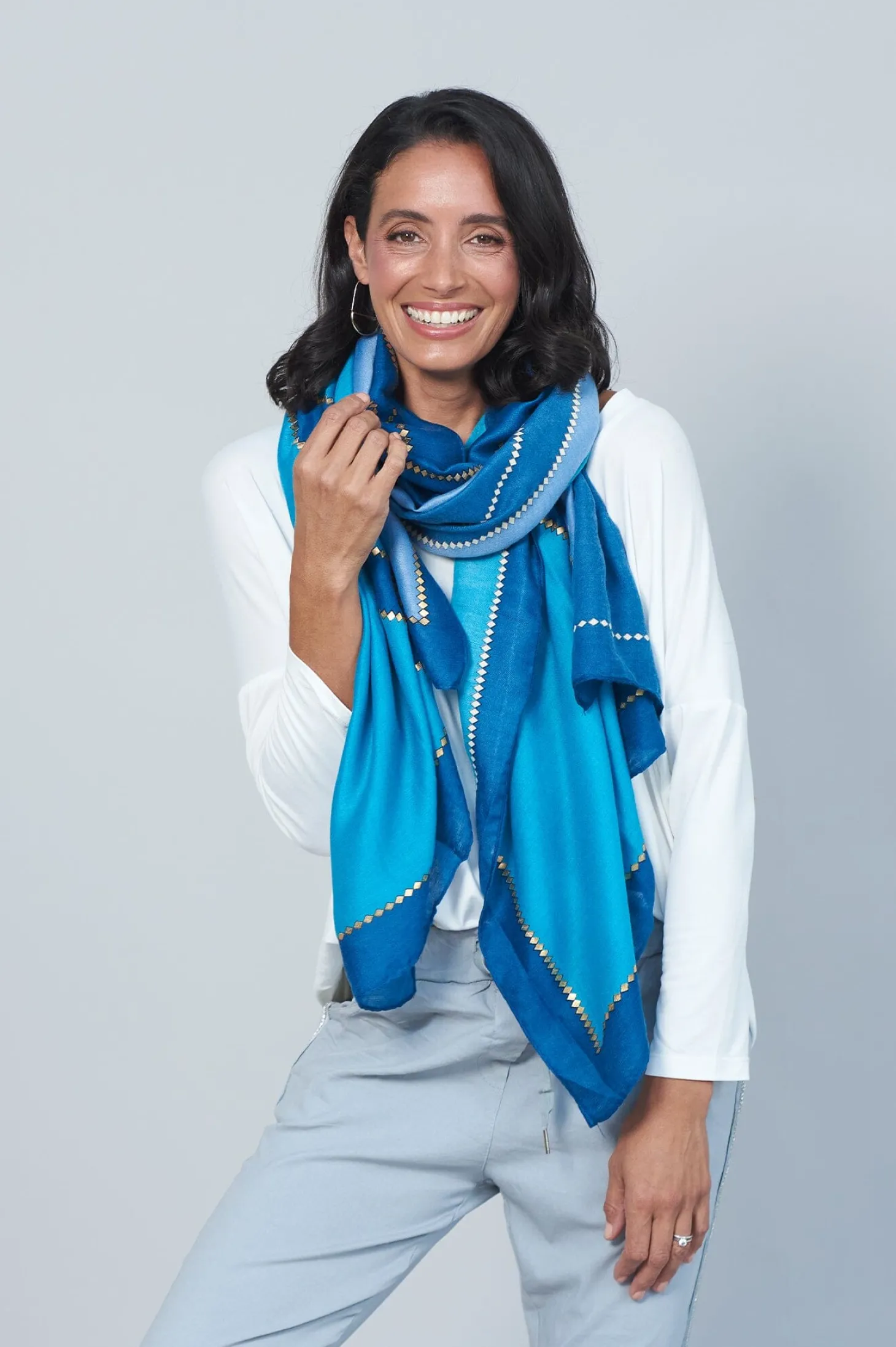 New Carolina Moira Scarf Blue