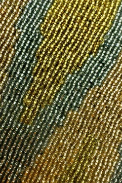 Shop Carolina Namira Sequinned Clutch Bag Gold/Silver