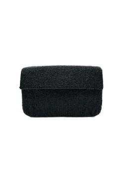 Flash Sale Carolina Nara Sequinned Clutch Bag Black
