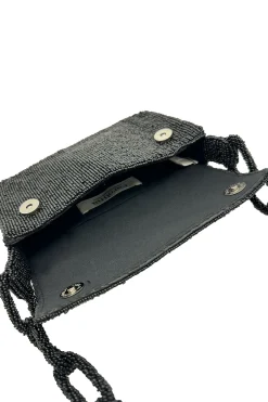 Flash Sale Carolina Nara Sequinned Clutch Bag Black