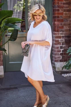 Shop Carolina Nice Tunic White with V neck