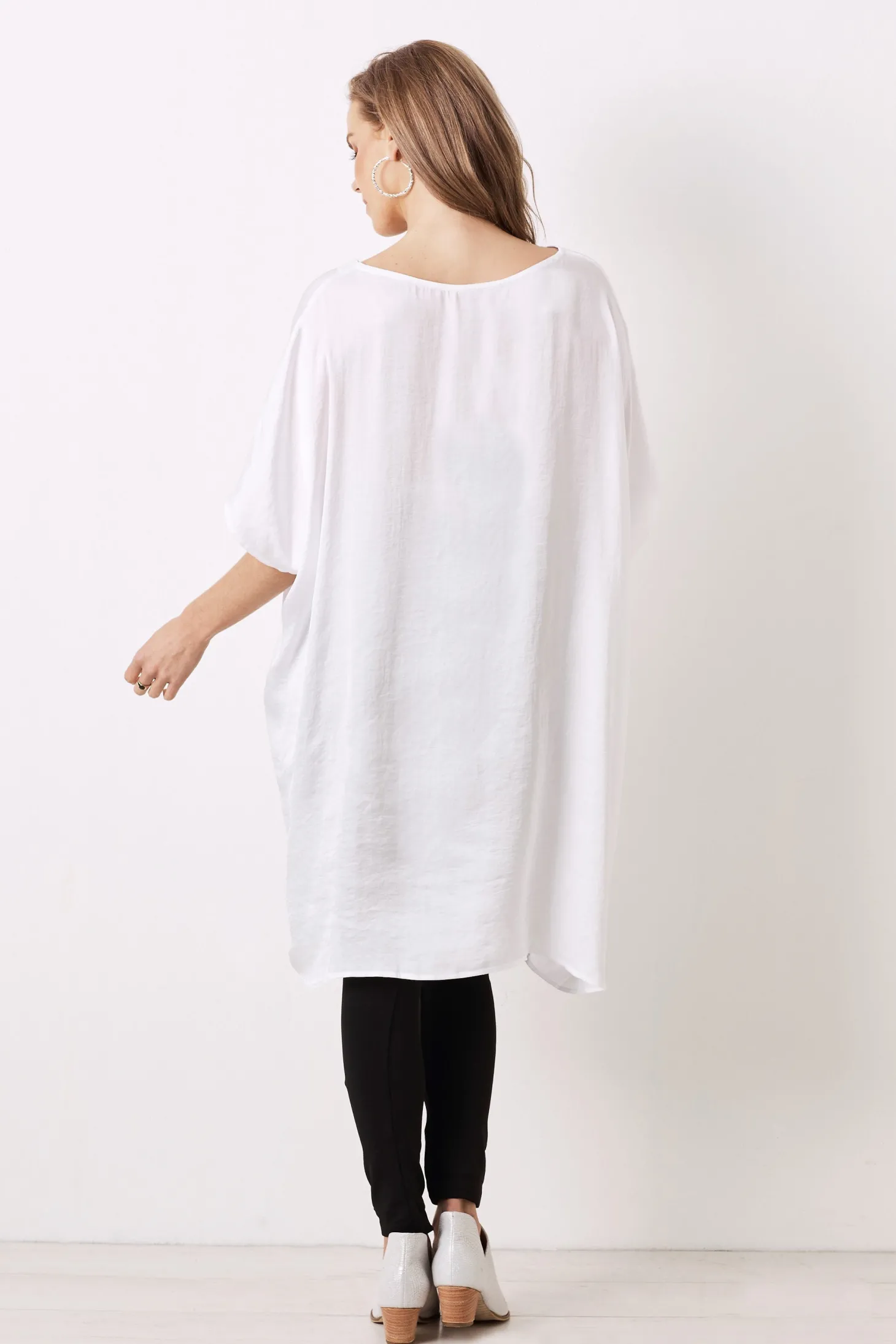 Shop Carolina Nice Tunic White with V neck