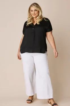 Online Carolina Nicole Short Sleeve Top Black-Pre Order