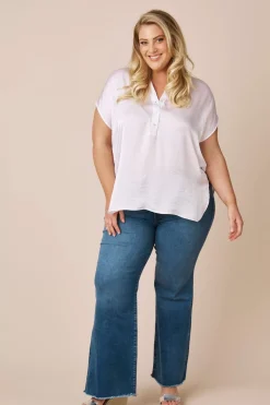 Shop Carolina Nicole Short Sleeve Top White