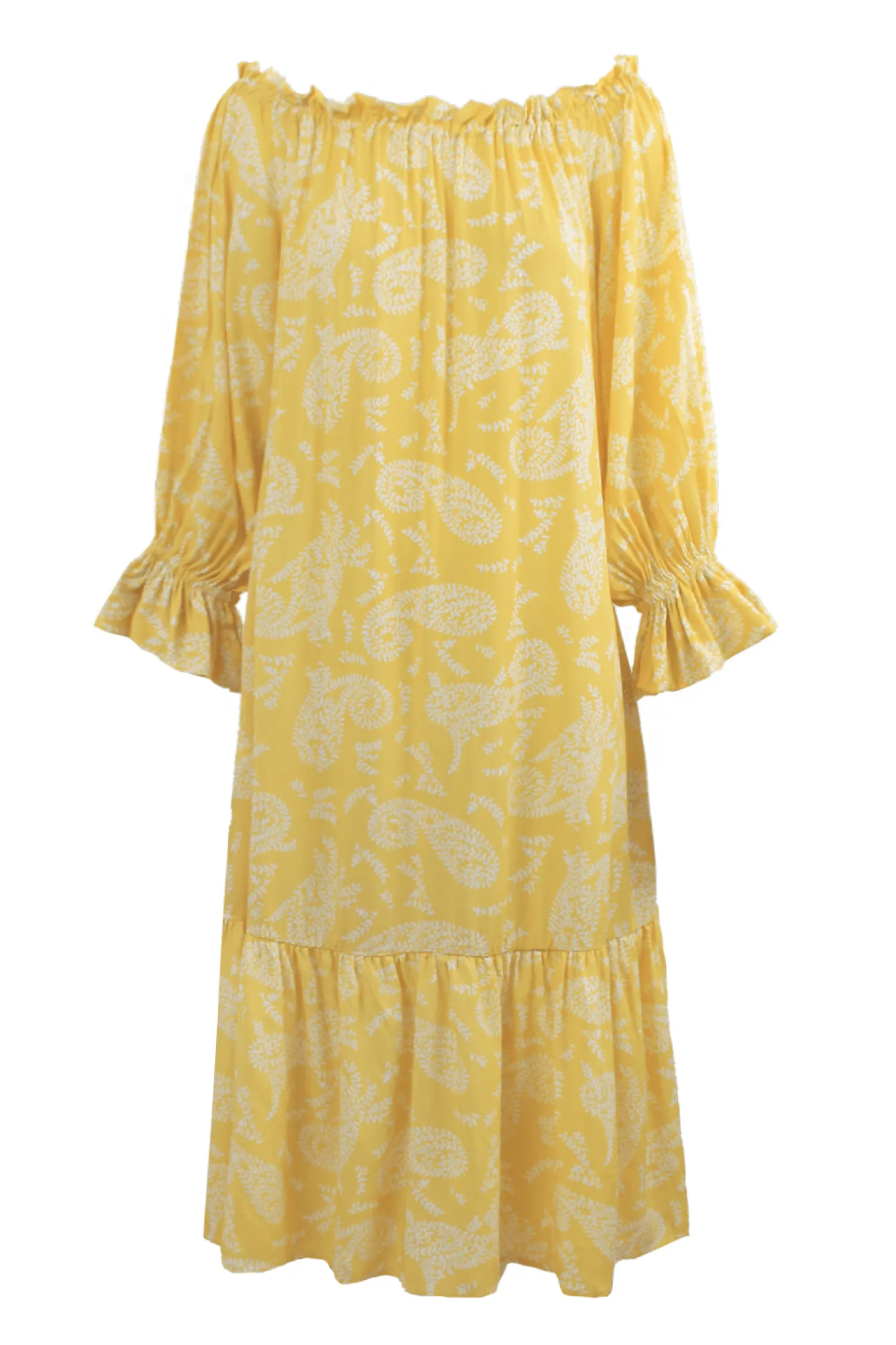 Sale Carolina Paisley Dress in Lemon