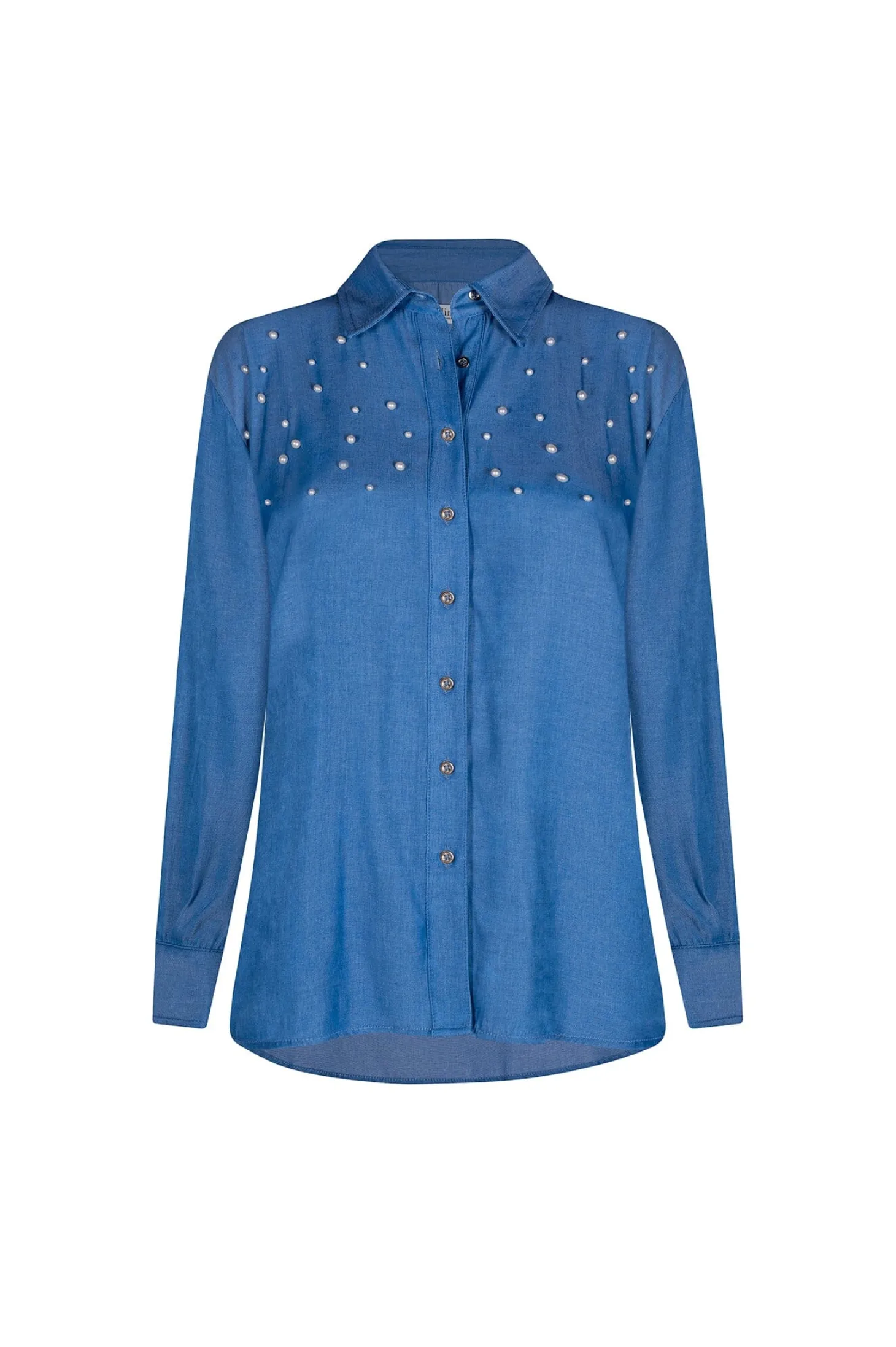 Best Carolina Palmer Collared Shirt with Pearls