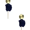 New Carolina Pansy Navy Earrings
