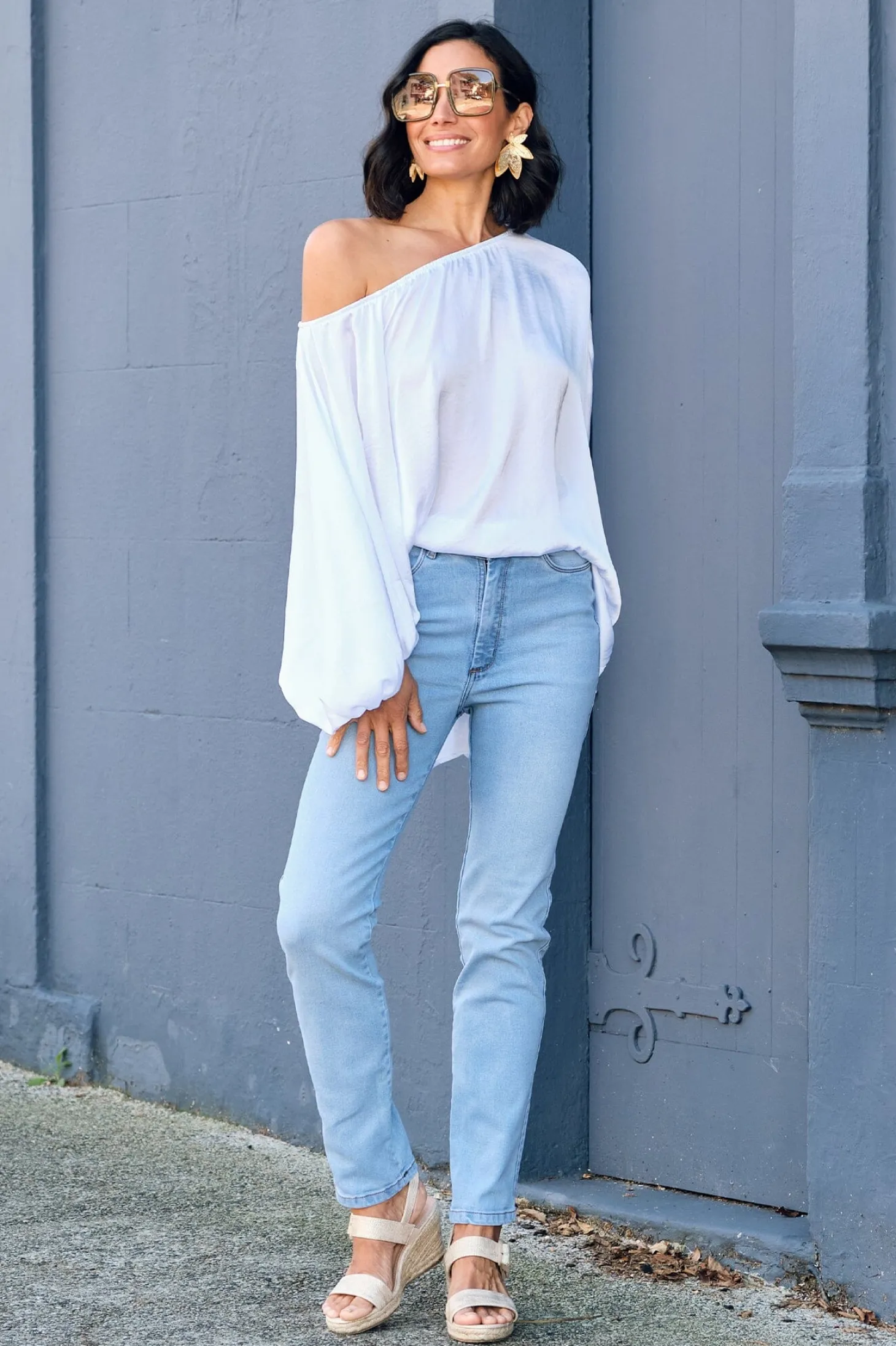 Flash Sale Carolina Payton Straight Jeans Light Denim Blue High Rise