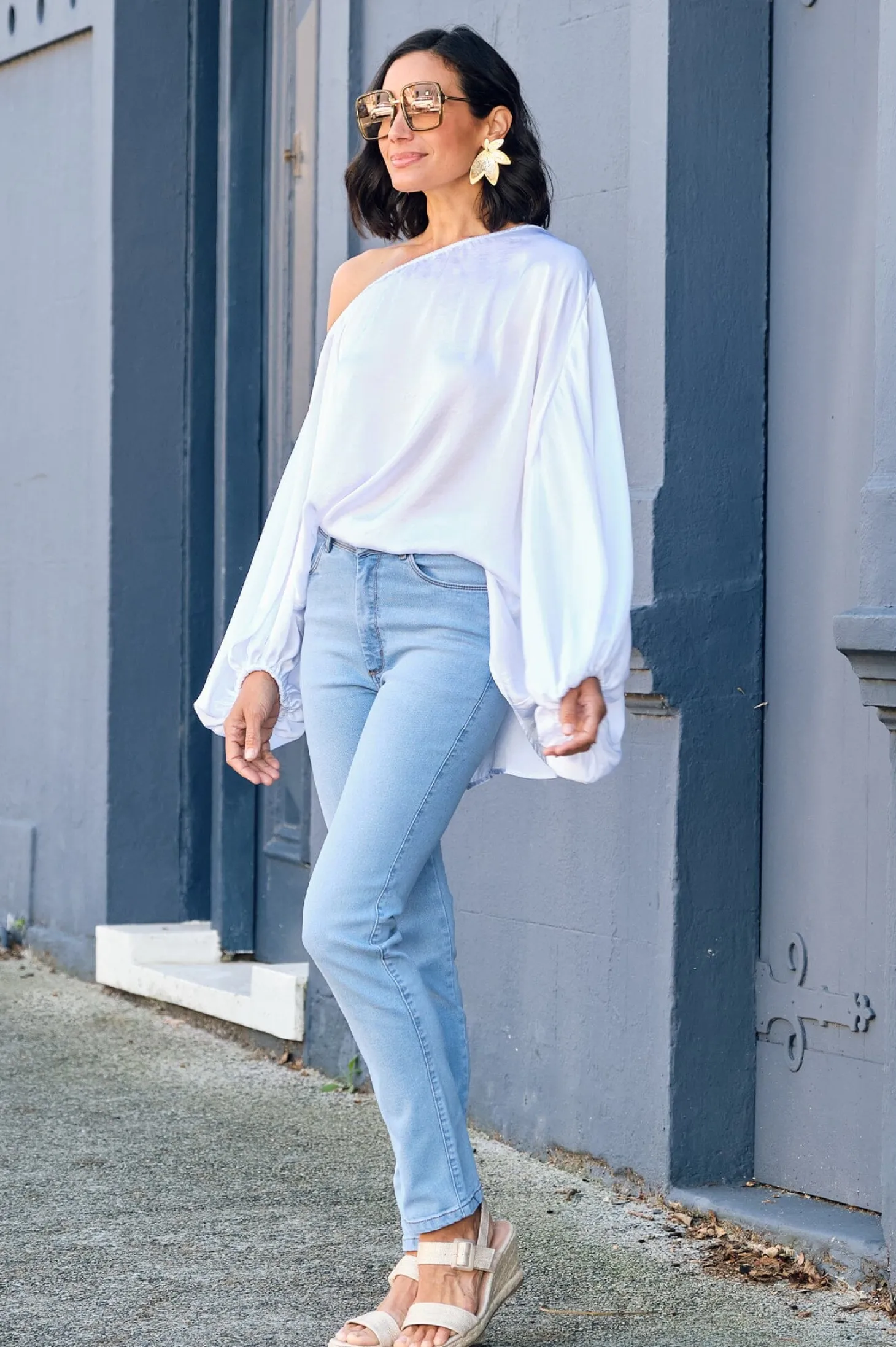 Flash Sale Carolina Payton Straight Jeans Light Denim Blue High Rise