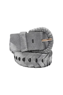 New Carolina Plaited Jeans Belt Metallic Silver