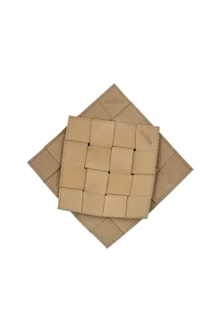 Online Carolina Plaited Leather Trays Pack of 2