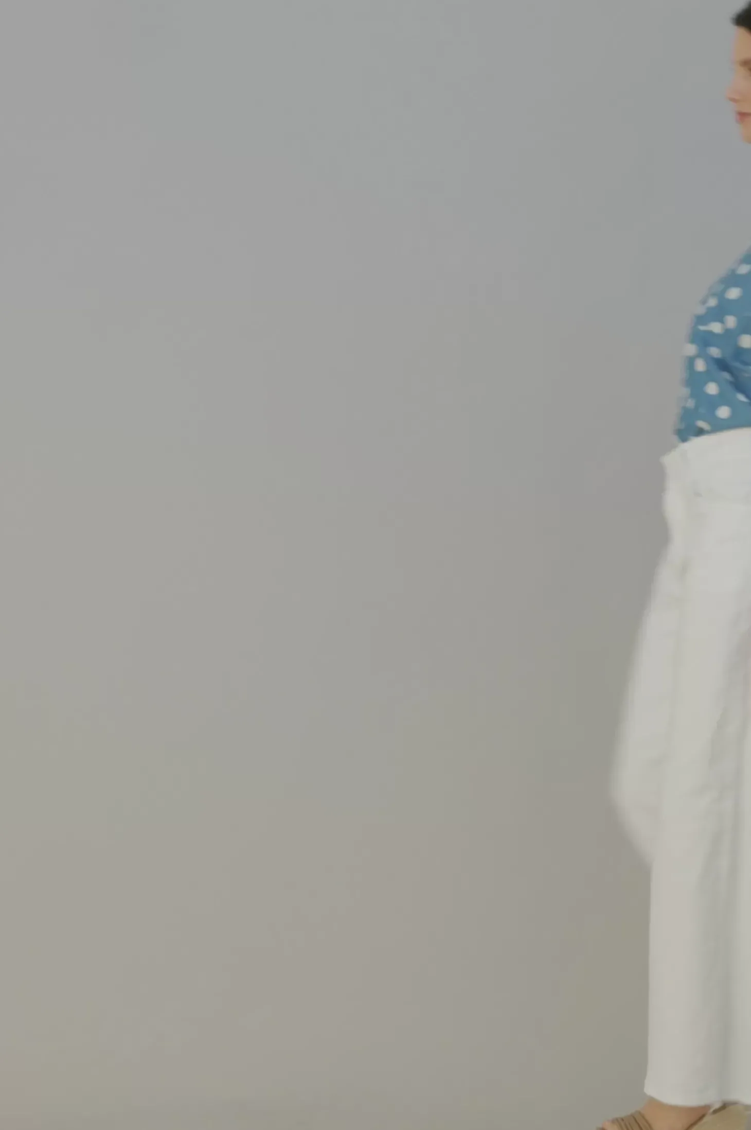 Outlet Carolina Polka Dots Collared Shirt Navy