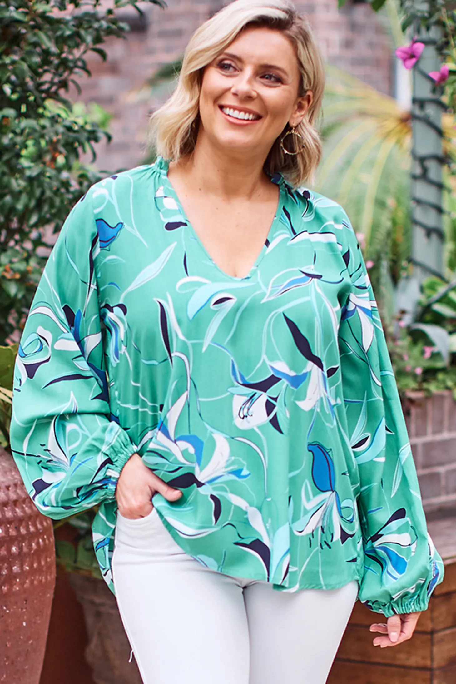 Best Carolina Rai Print Top