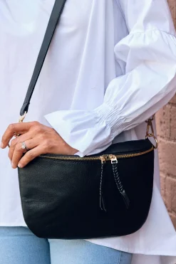 Online Carolina Ramona Leather Handbag Black