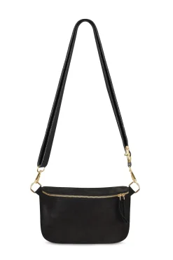 Outlet Carolina Ramona Leather Handbag Black Metallic