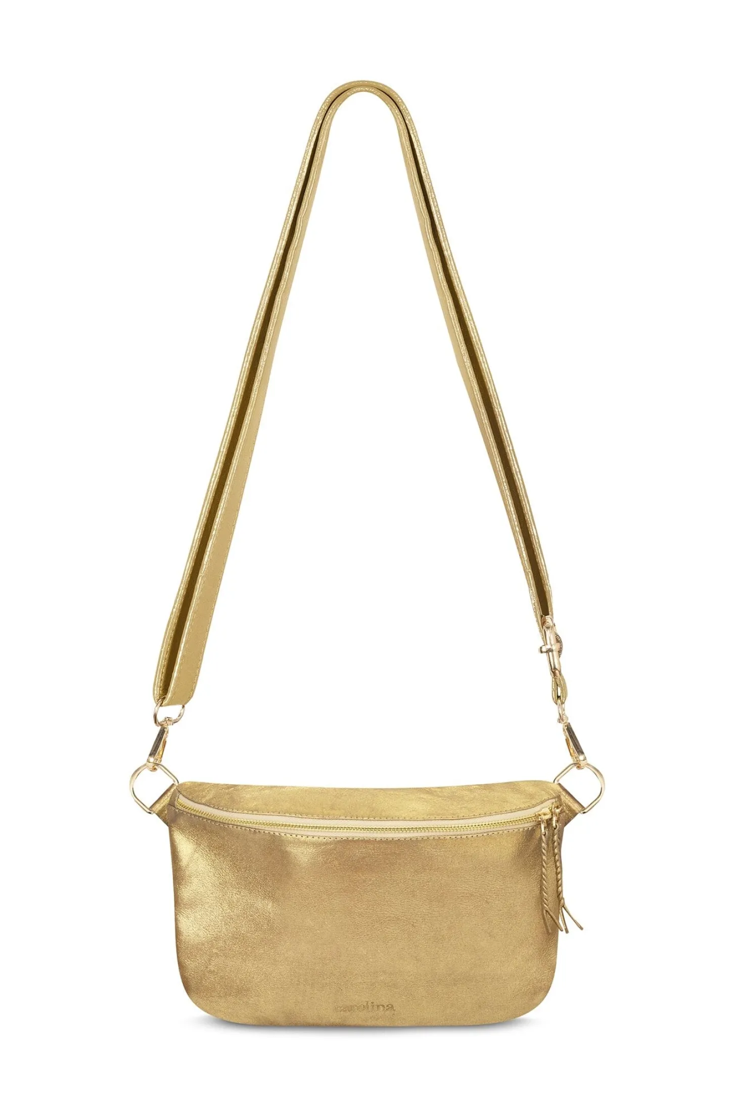 Cheap Carolina Ramona Leather Handbag Gold Metallic
