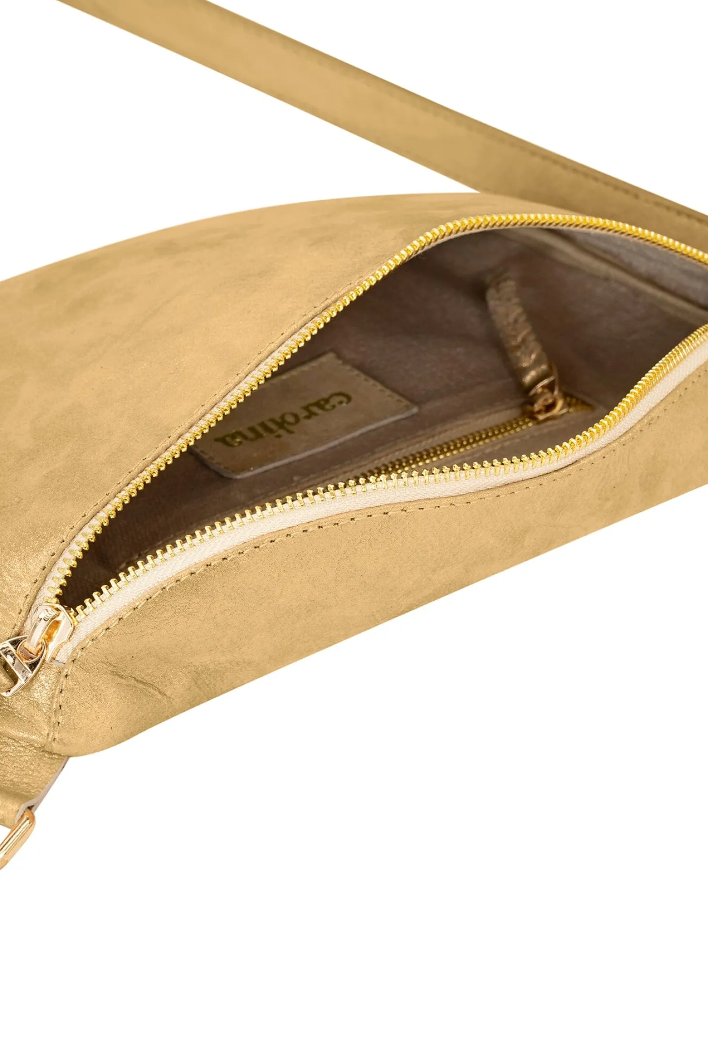 Cheap Carolina Ramona Leather Handbag Gold Metallic