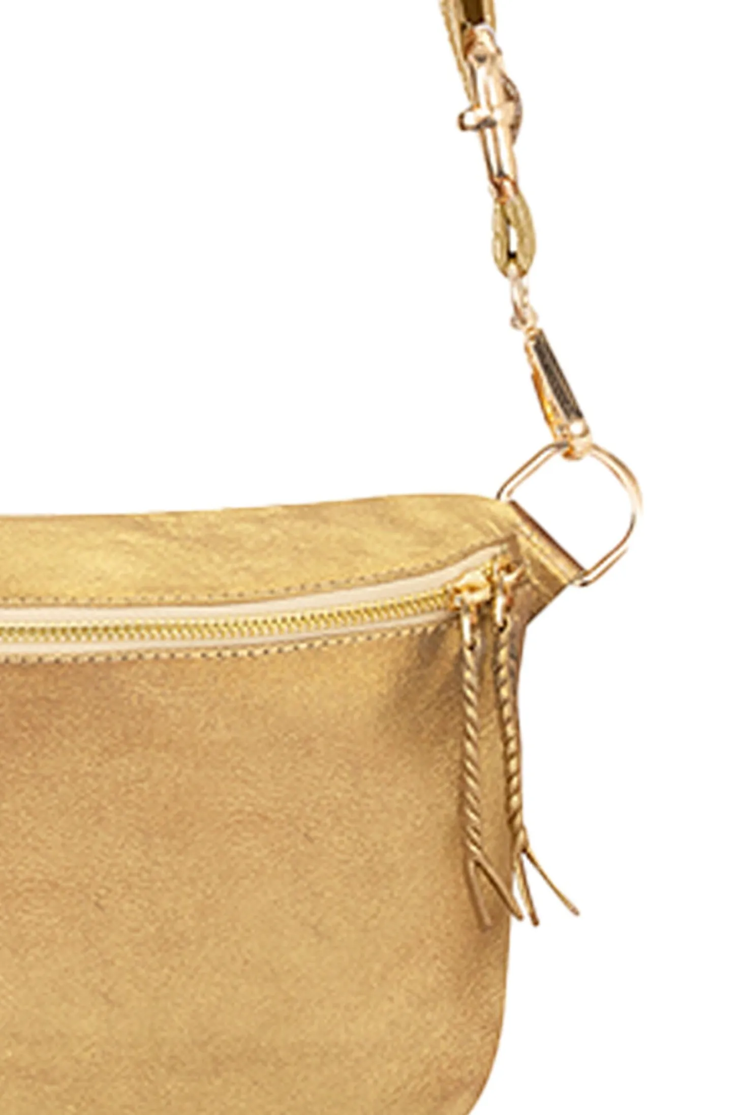 Cheap Carolina Ramona Leather Handbag Gold Metallic