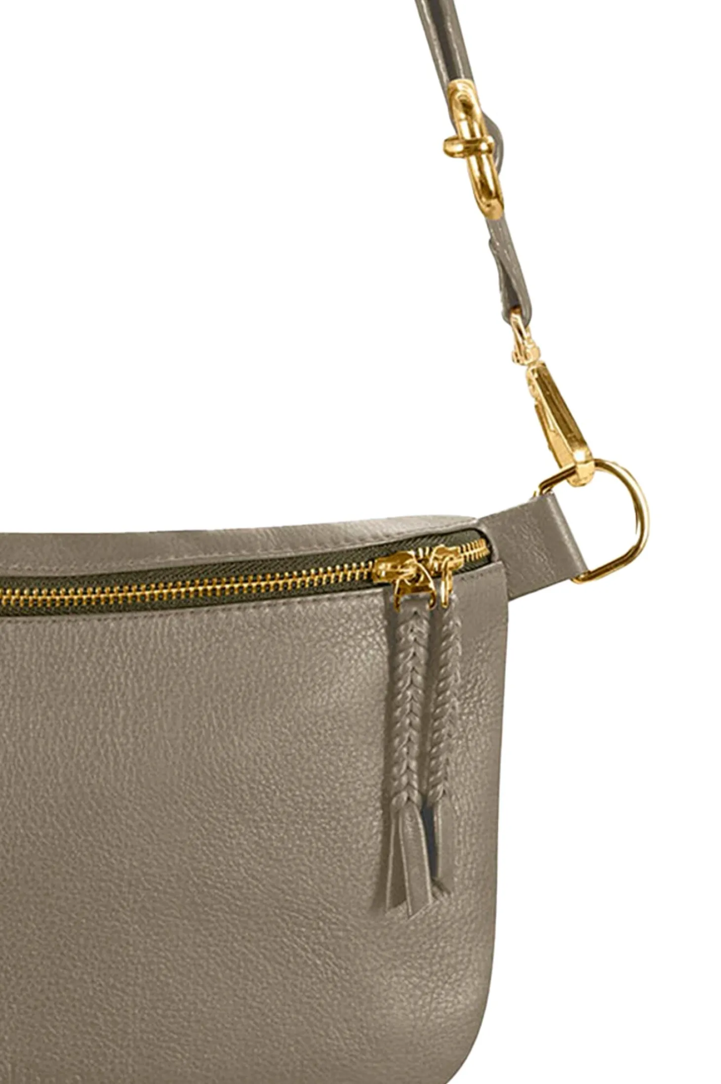 Outlet Carolina Ramona Leather Handbag Khaki